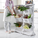 Kitchen Vegetable Storage Basket Storage Rack Plastic