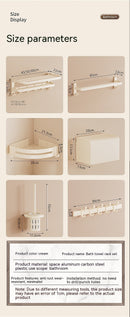 Cream Style Towel Rack Punch-free Toilet Toilet Pendant Bath Towel Bathroom Storage Rack