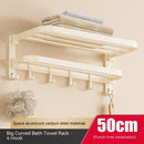 Cream Style Towel Rack Punch-free Toilet Toilet Pendant Bath Towel Bathroom Storage Rack