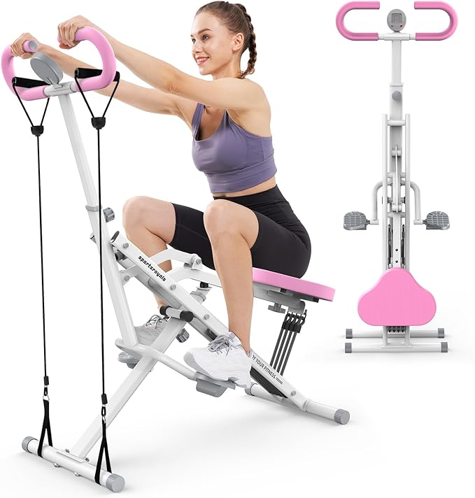 Squat Machine, Work 2 In 1 Squat Rowing Machine Equipment