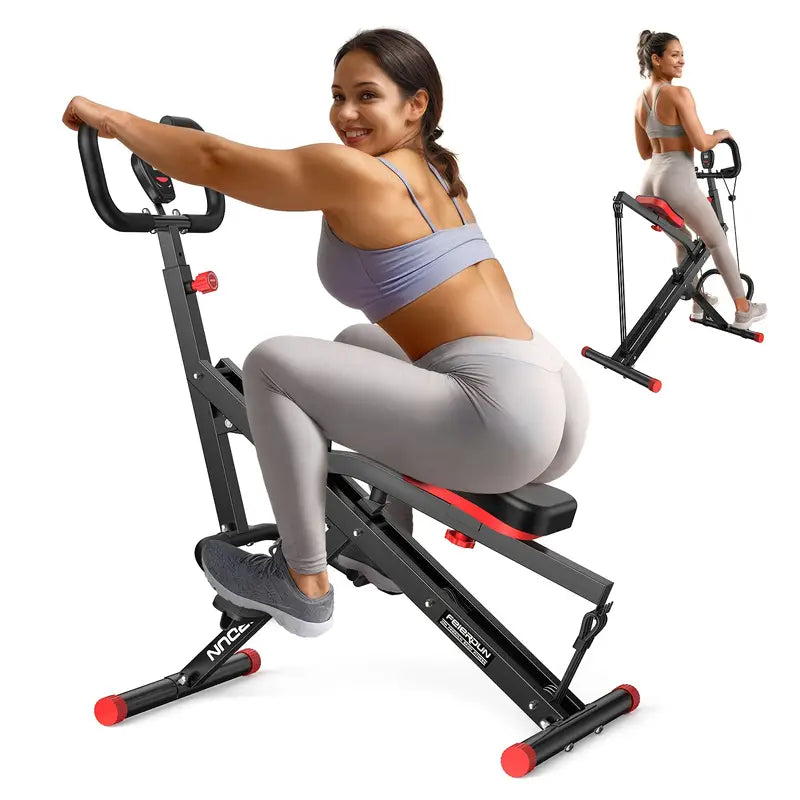 Squat Machine, Work 2 In 1 Squat Rowing Machine Equipment