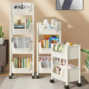 Trolley Bookshelf Kitchen Storage Rack Kitchen Corner Narrow Slit Storage Cabinet Bathroom Living Room Home Organizer Gifts