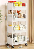 Trolley Bookshelf Kitchen Storage Rack Kitchen Corner Narrow Slit Storage Cabinet Bathroom Living Room Home Organizer Gifts