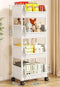 Trolley Bookshelf Kitchen Storage Rack Kitchen Corner Narrow Slit Storage Cabinet Bathroom Living Room Home Organizer Gifts