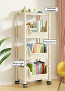 Trolley Bookshelf Kitchen Storage Rack Kitchen Corner Narrow Slit Storage Cabinet Bathroom Living Room Home Organizer Gifts