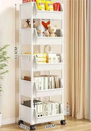 Trolley Bookshelf Kitchen Storage Rack Kitchen Corner Narrow Slit Storage Cabinet Bathroom Living Room Home Organizer Gifts