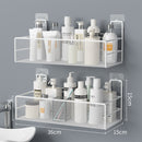 Wall-Mounted Bathroom Shelf No Drill Shower Shampoo Organizer Toilet Accessories