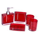 5PC/Set Acrylic Bathroom Accessories Bath Cup Bottle Toothbrush Holder Soap Dish